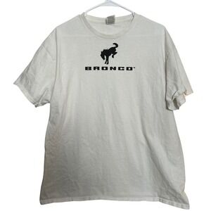 Ford Bronco Graphic T-Shirt Mens XL White Short Sleeve Tee Cotton Y2K VTG